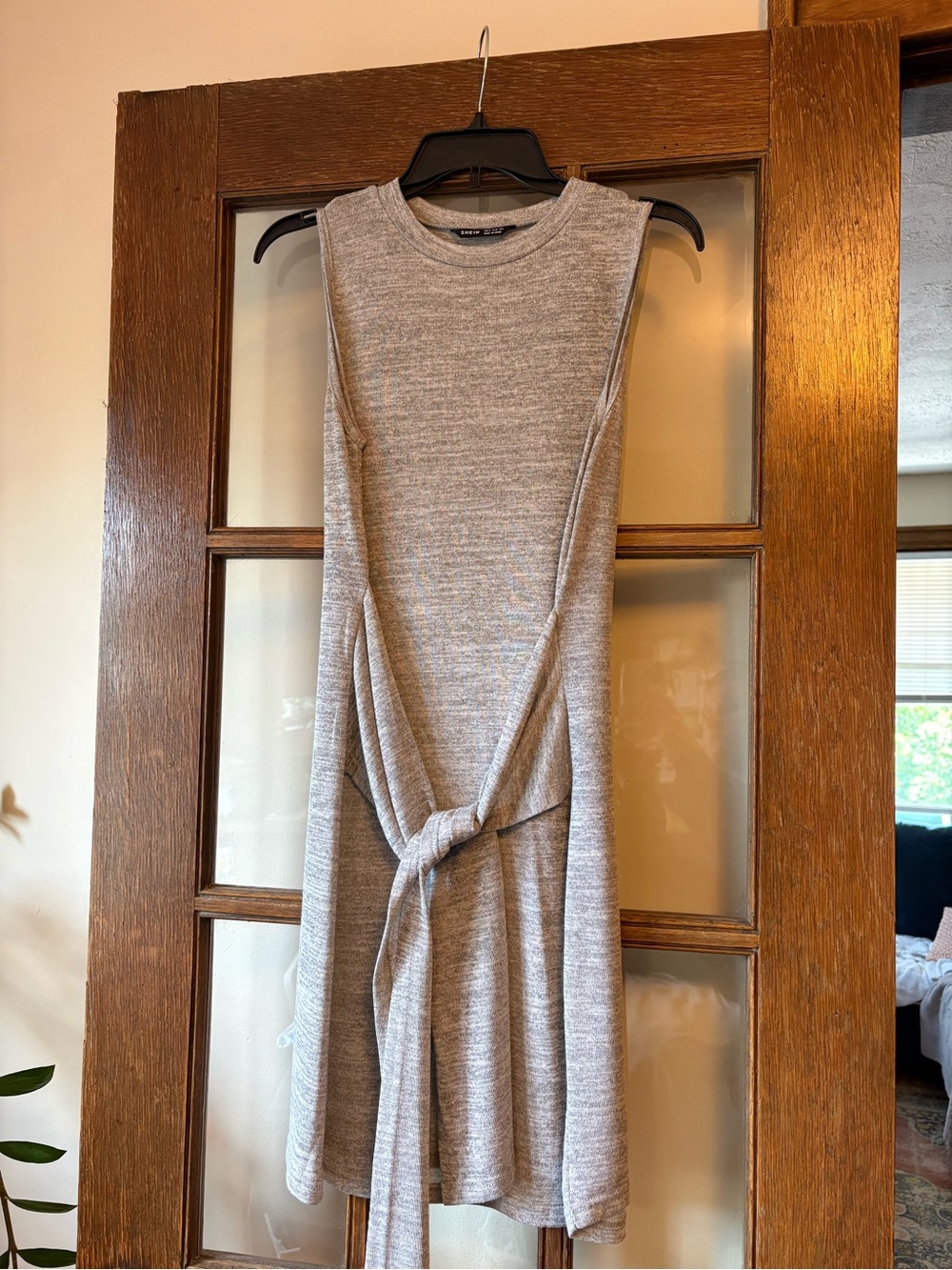 SHEIN Grey Sleeveless Mini Dress
